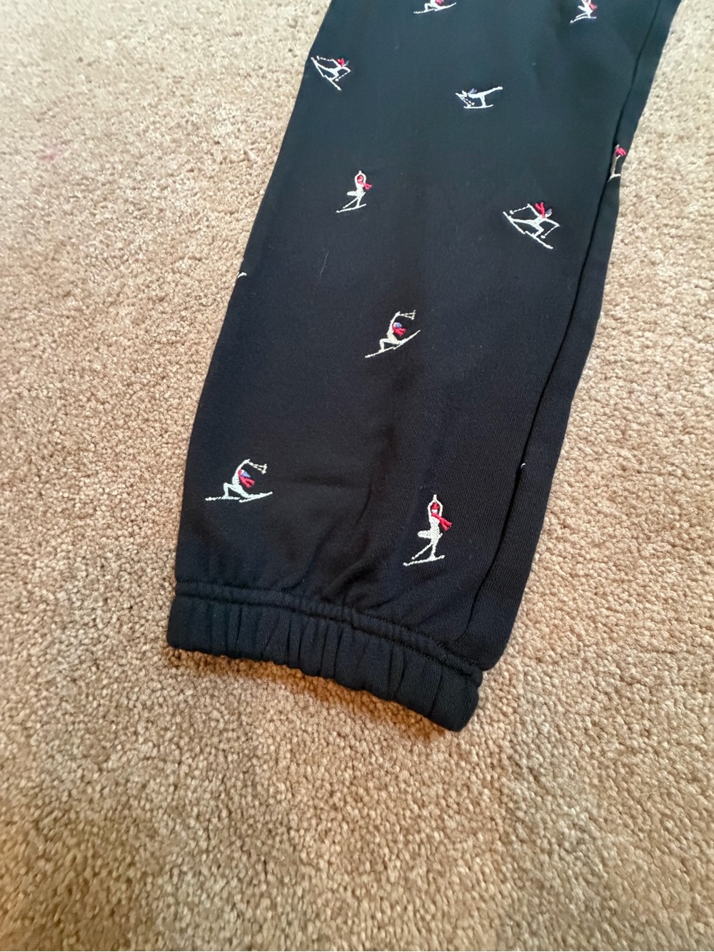 Small spiritual gangster namaski Hudson sweatpants joggers black embroidered ski - Picture 8 of 13